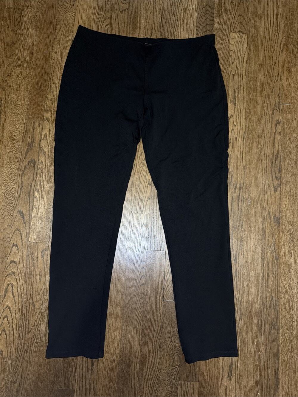 Eileen Fisher Light Weight Black Pull On Slacks - Size Large